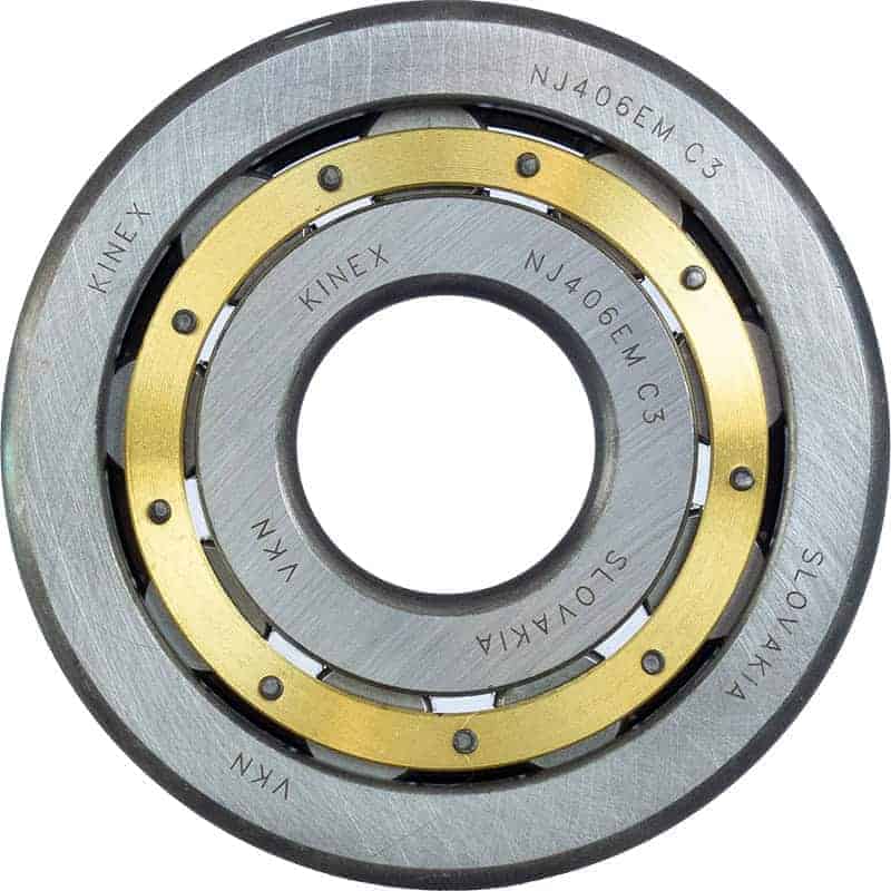 front Single Row Cylindrical Roller Bearing NJ406EM C3 front view