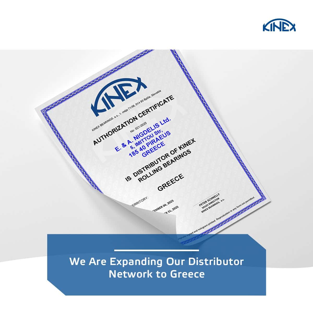 We Are Expanding Our Distributor Network to Greece