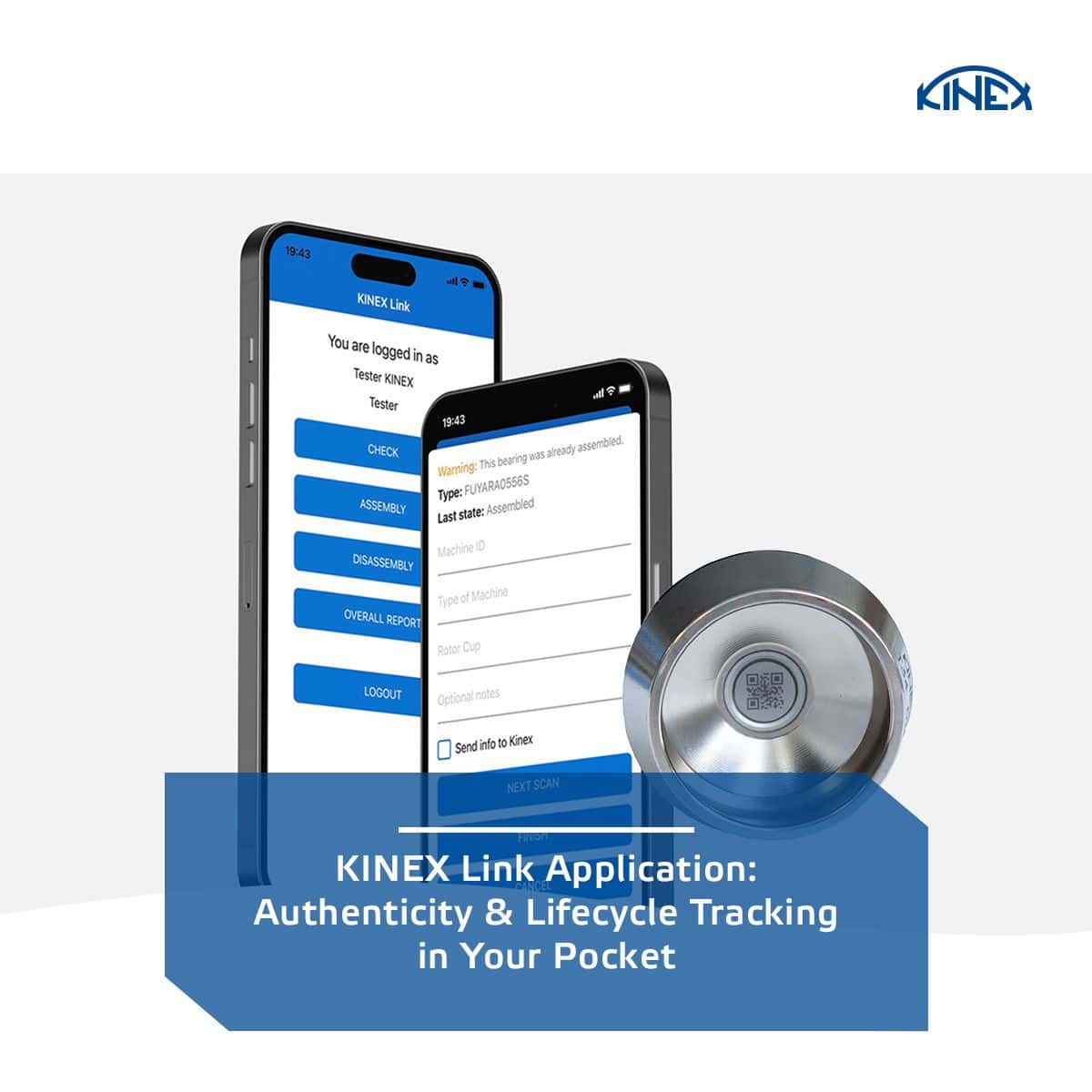 KINEX Link Application: Authenticity & Lifecycle Tracking in Your Pocket